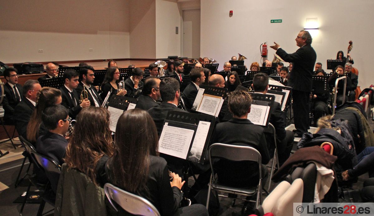 Momento del concierto de la Banda Sinfónica Ciudad de Linares