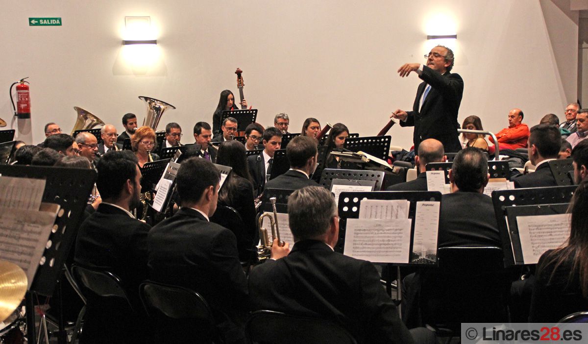 Momento del concierto de la Banda Sinfónica Ciudad de Linares